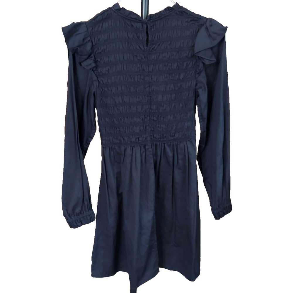 GAP Womens Dress S Smocked Ruffle Gothic Witchy Vampy Grunge Goth Cottagecore - Picture 2 of 14